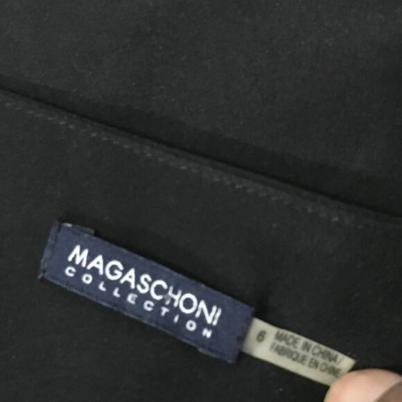 Magaschoni Black Silk Beaded Shift Dress 6 - Picture 4 of 7